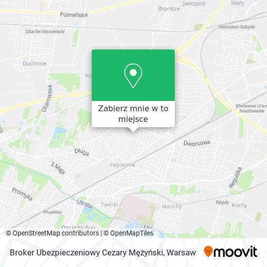 Mapa Broker Ubezpieczeniowy Cezary Mężyński