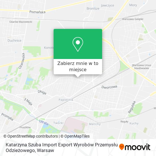 Mapa Katarzyna Szuba Import Export Wyrobów Przemysłu Odzieżowego