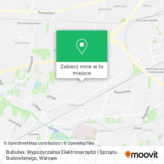 Mapa Bubutex. Wypożyczalnia Elektronarzędzi i Sprzętu Budowlanego