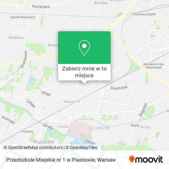 Mapa Przedszkole Miejskie nr 1 w Piastowie