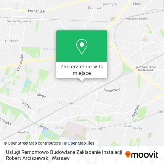 Mapa Usługi Remontowo Budowlane Zakladanie Instalacji Robert Arciszewski