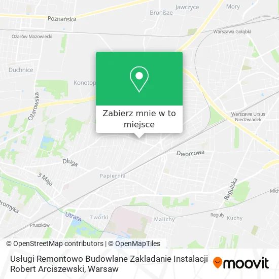 Mapa Usługi Remontowo Budowlane Zakladanie Instalacji Robert Arciszewski