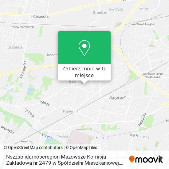 Mapa Nszzsolidarnoscregion Mazowsze Komisja Zakładowa nr 2479 w Spółdzielni Mieszkaniowej