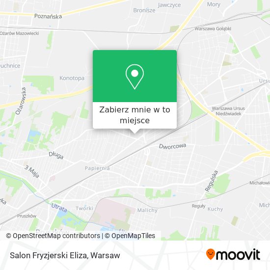 Mapa Salon Fryzjerski Eliza