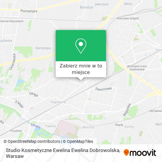 Mapa Studio Kosmetyczne Ewelina Ewelina Dobrowolska