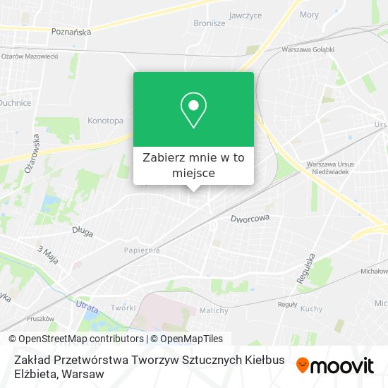 Mapa Zakład Przetwórstwa Tworzyw Sztucznych Kiełbus Elżbieta