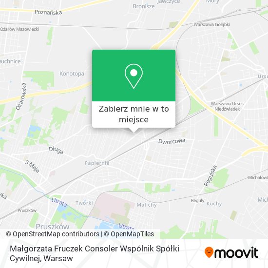 Mapa Małgorzata Fruczek Consoler Wspólnik Spółki Cywilnej