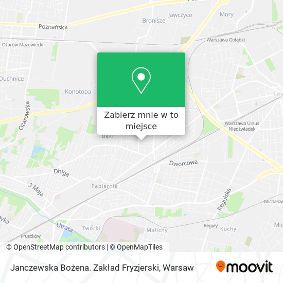 Mapa Janczewska Bożena. Zakład Fryzjerski