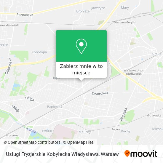 Mapa Usługi Fryzjerskie Kobyłecka Władysława