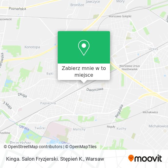 Mapa Kinga. Salon Fryzjerski. Stępień K.