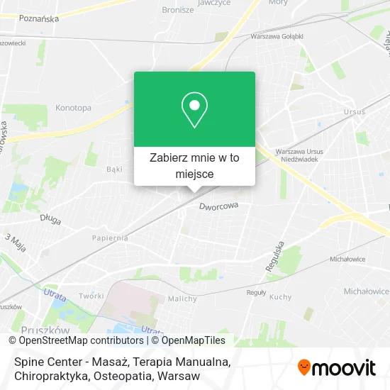 Mapa Spine Center - Masaż, Terapia Manualna, Chiropraktyka, Osteopatia