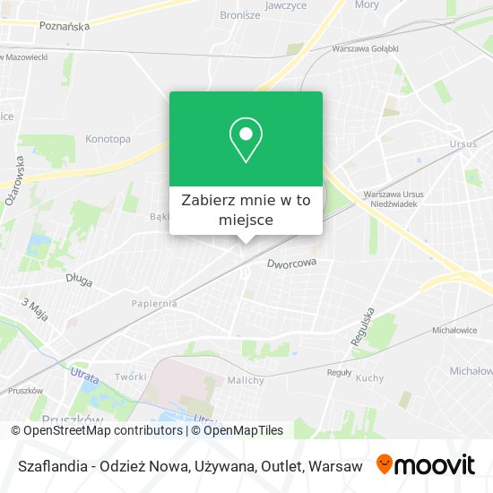 Mapa Szaflandia - Odzież Nowa, Używana, Outlet