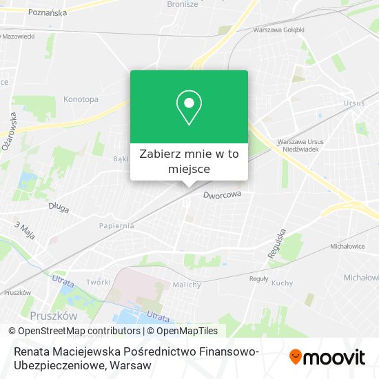 Mapa Renata Maciejewska Pośrednictwo Finansowo-Ubezpieczeniowe