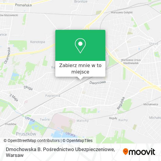 Mapa Dmochowska B. Pośrednictwo Ubezpieczeniowe