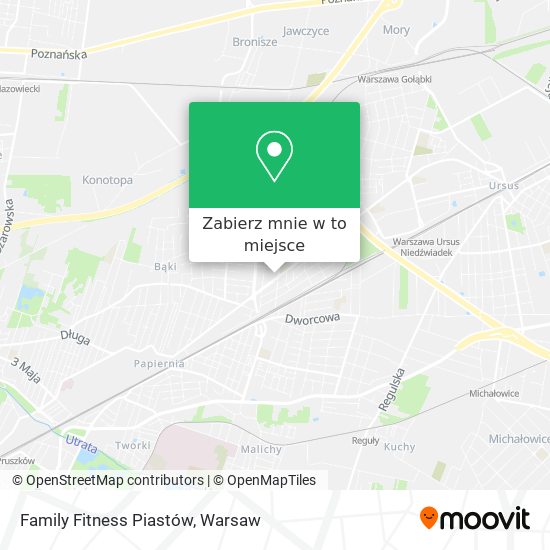 Mapa Family Fitness Piastów