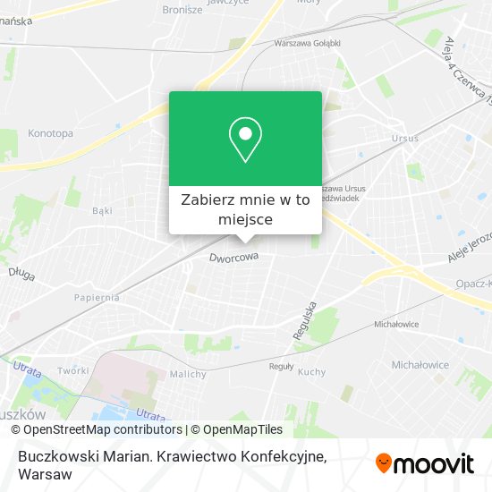 Mapa Buczkowski Marian. Krawiectwo Konfekcyjne