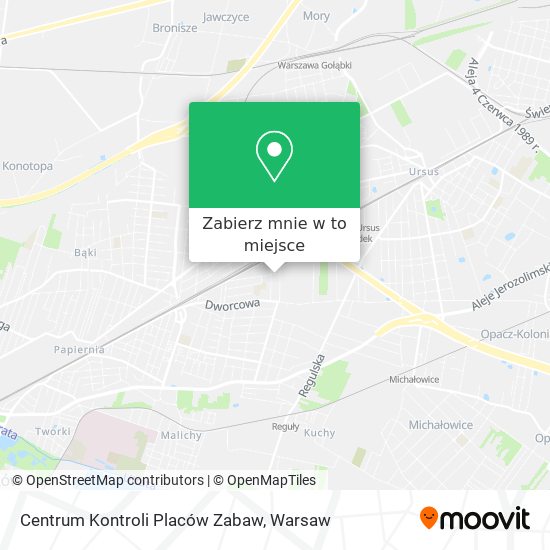 Mapa Centrum Kontroli Placów Zabaw