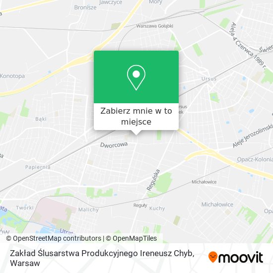 Mapa Zakład Ślusarstwa Produkcyjnego Ireneusz Chyb