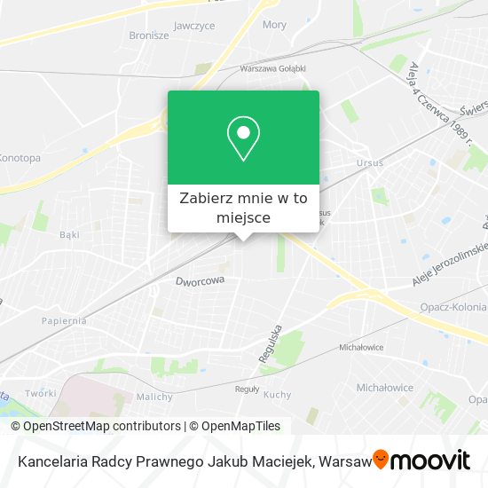 Mapa Kancelaria Radcy Prawnego Jakub Maciejek