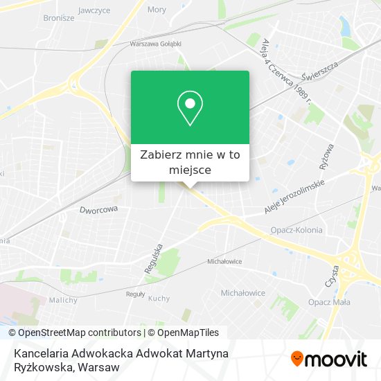 Mapa Kancelaria Adwokacka Adwokat Martyna Ryżkowska