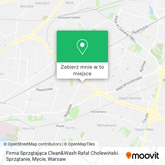 Mapa Firma Sprzątająca Clean&Wash Rafał Cholewiński. Sprzątanie, Mycie