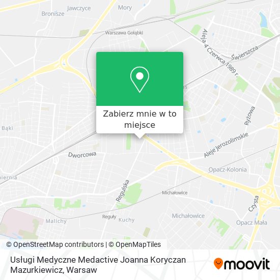 Mapa Usługi Medyczne Medactive Joanna Koryczan Mazurkiewicz