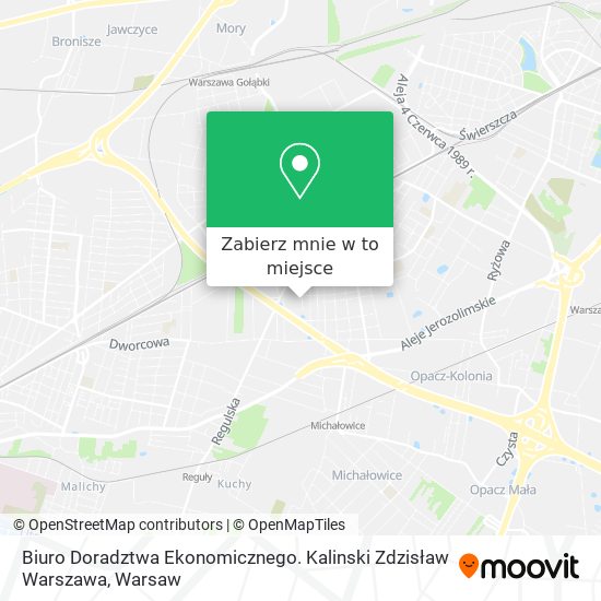 Mapa Biuro Doradztwa Ekonomicznego. Kalinski Zdzisław Warszawa