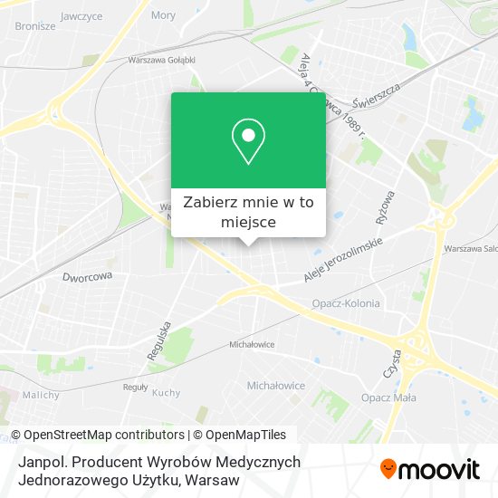 Mapa Janpol. Producent Wyrobów Medycznych Jednorazowego Użytku