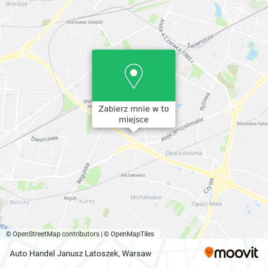 Mapa Auto Handel Janusz Latoszek