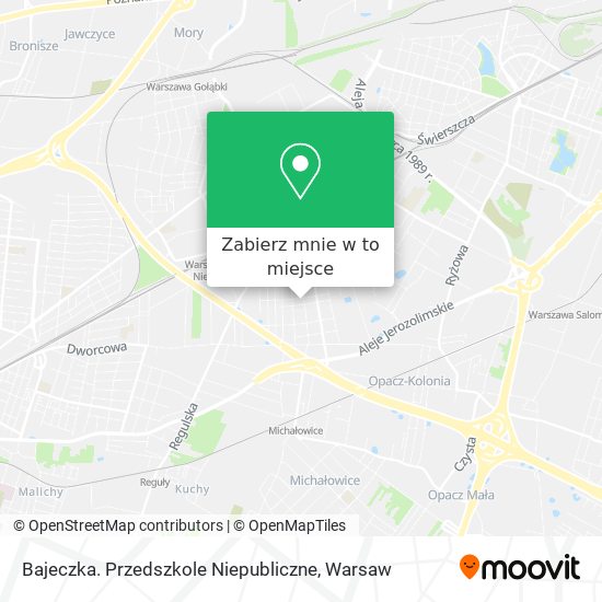 Mapa Bajeczka. Przedszkole Niepubliczne