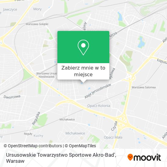 Mapa Ursusowskie Towarzystwo Sportowe Akro-Bad'