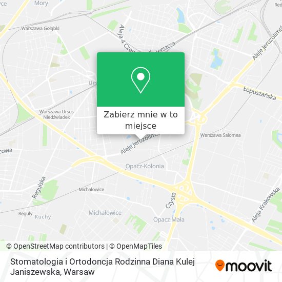 Mapa Stomatologia i Ortodoncja Rodzinna Diana Kulej Janiszewska