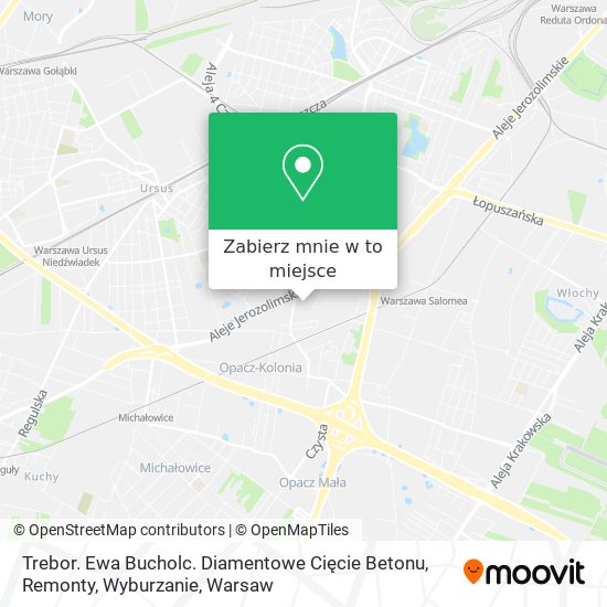 Mapa Trebor. Ewa Bucholc. Diamentowe Cięcie Betonu, Remonty, Wyburzanie