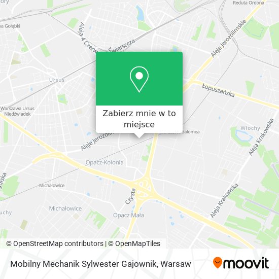 Mapa Mobilny Mechanik Sylwester Gajownik