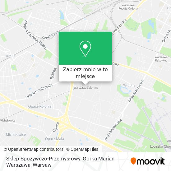 Mapa Sklep Spożywczo-Przemysłowy. Górka Marian Warszawa