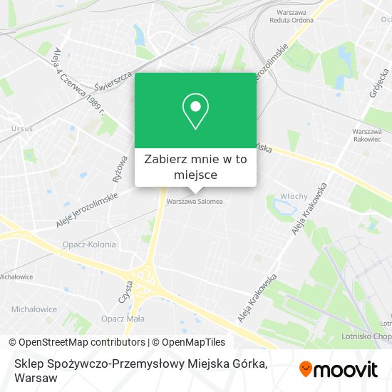 Mapa Sklep Spożywczo-Przemysłowy Miejska Górka