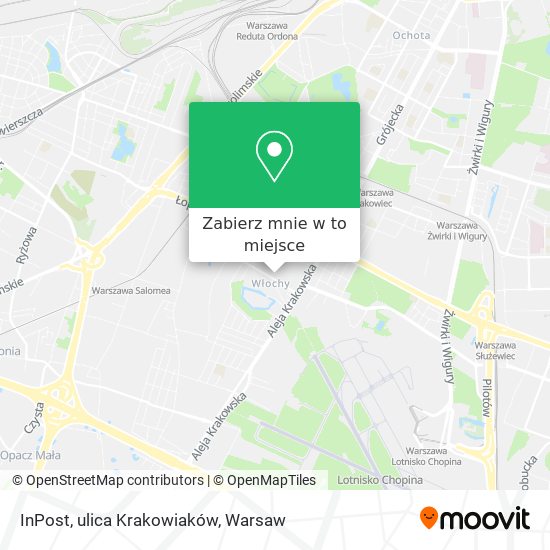 Mapa InPost, ulica Krakowiaków