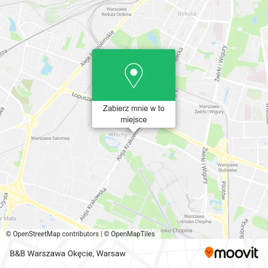 Mapa B&B Warszawa Okęcie