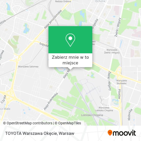 Mapa TOYOTA Warszawa Okęcie