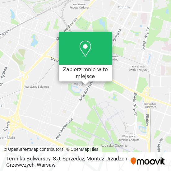 Mapa Termika Bulwarscy. S.J. Sprzedaż, Montaż Urządzeń Grzewczych