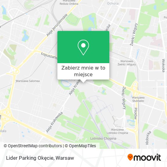 Mapa Lider Parking Okęcie