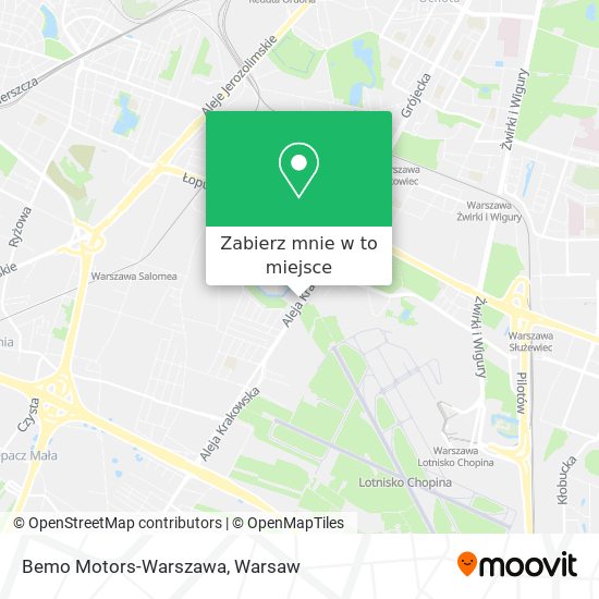 Mapa Bemo Motors-Warszawa