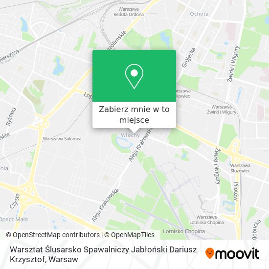 Mapa Warsztat Ślusarsko Spawalniczy Jabłoński Dariusz Krzysztof