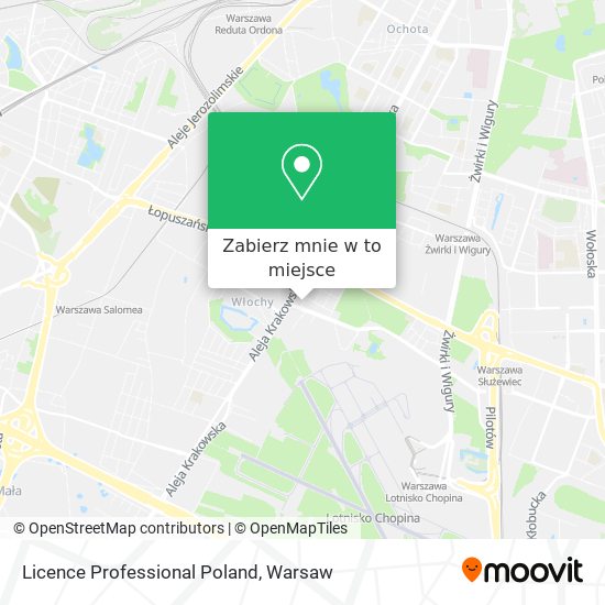 Mapa Licence Professional Poland