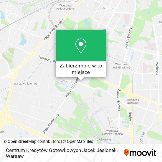 Mapa Centrum Kredytów Gotówkowych Jacek Jesionek