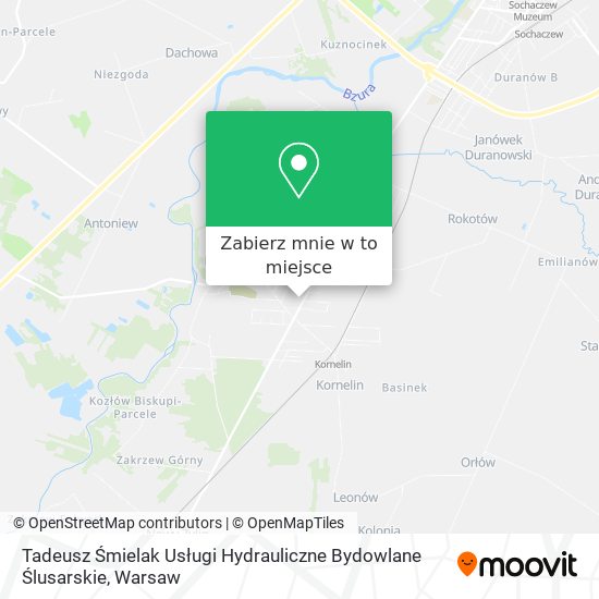 Mapa Tadeusz Śmielak Usługi Hydrauliczne Bydowlane Ślusarskie