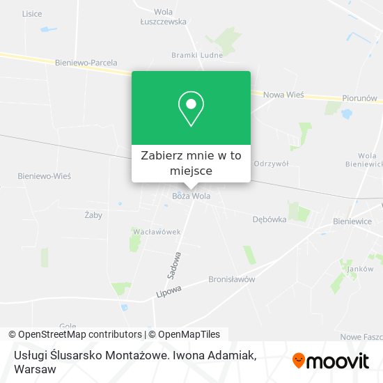 Mapa Usługi Ślusarsko Montażowe. Iwona Adamiak