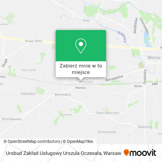 Mapa Ursbud Zakład Usługowy Urszula Oczesała