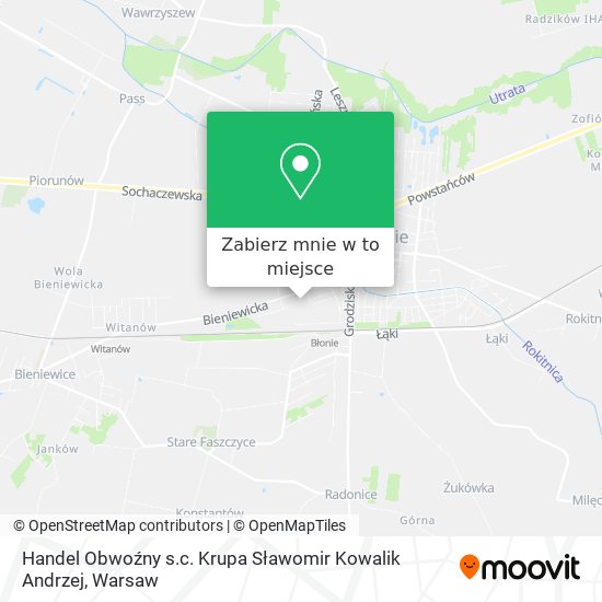 Mapa Handel Obwoźny s.c. Krupa Sławomir Kowalik Andrzej