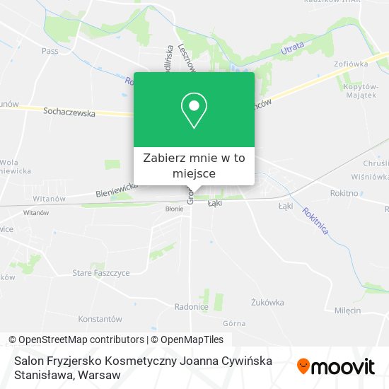 Mapa Salon Fryzjersko Kosmetyczny Joanna Cywińska Stanisława